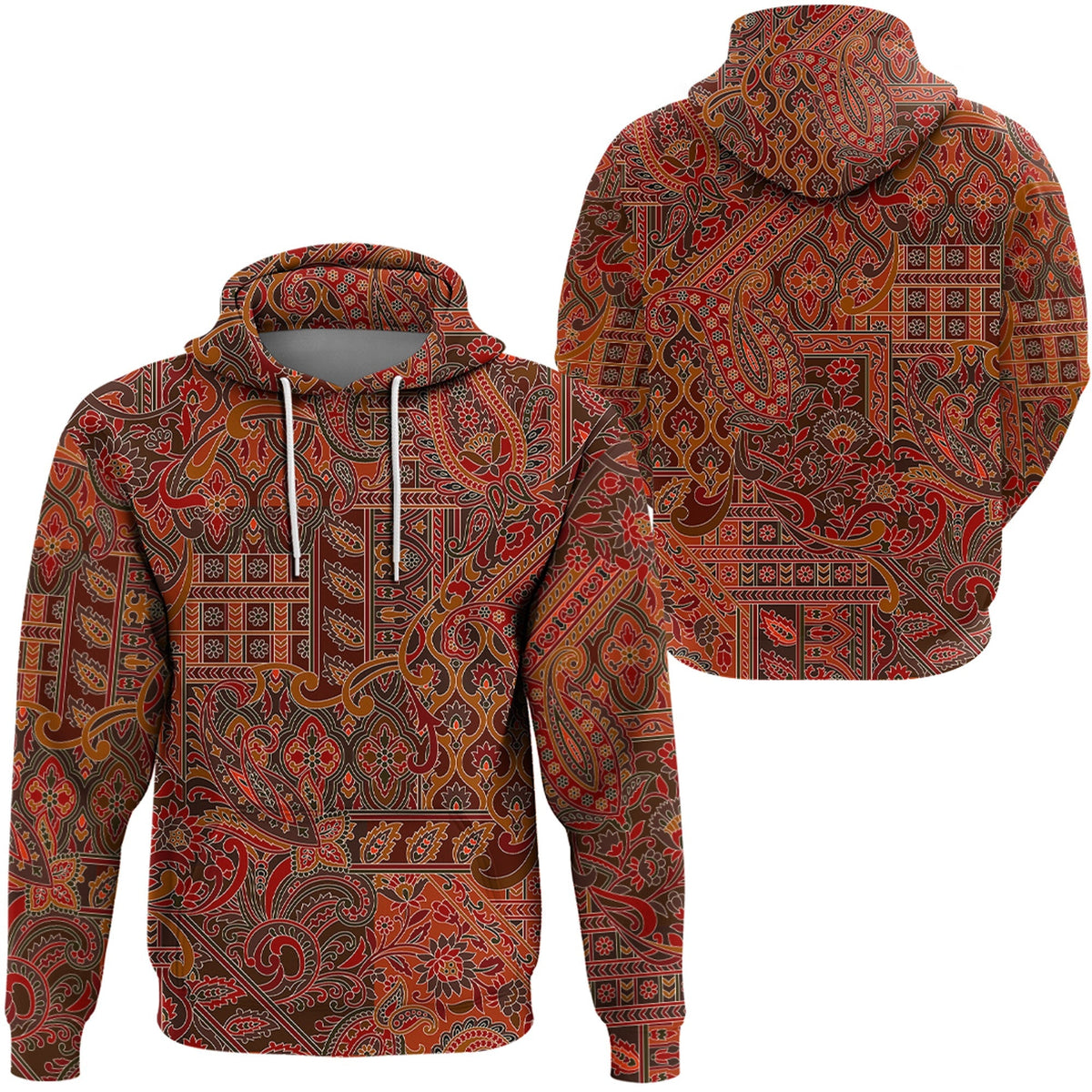 Paisley Bandana Hoodie Pattern Seamless Ver.84 RLT13 - Wonder Print Shop