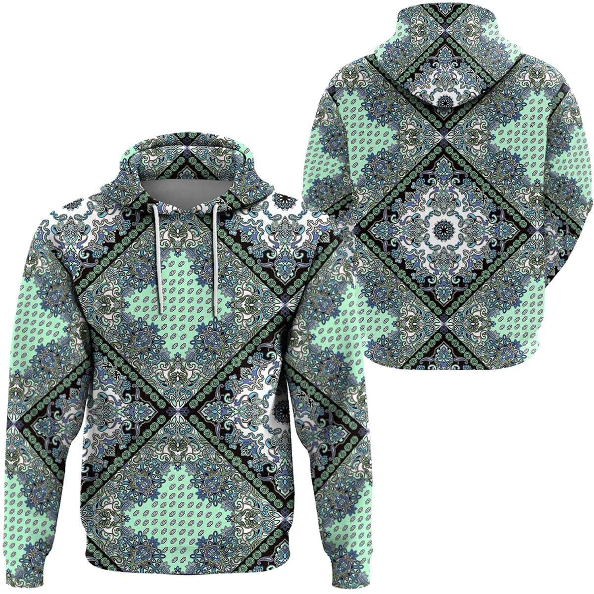 Paisley Bandana Hoodie Pattern Seamless Ver.96 RLT13 - Wonder Print Shop