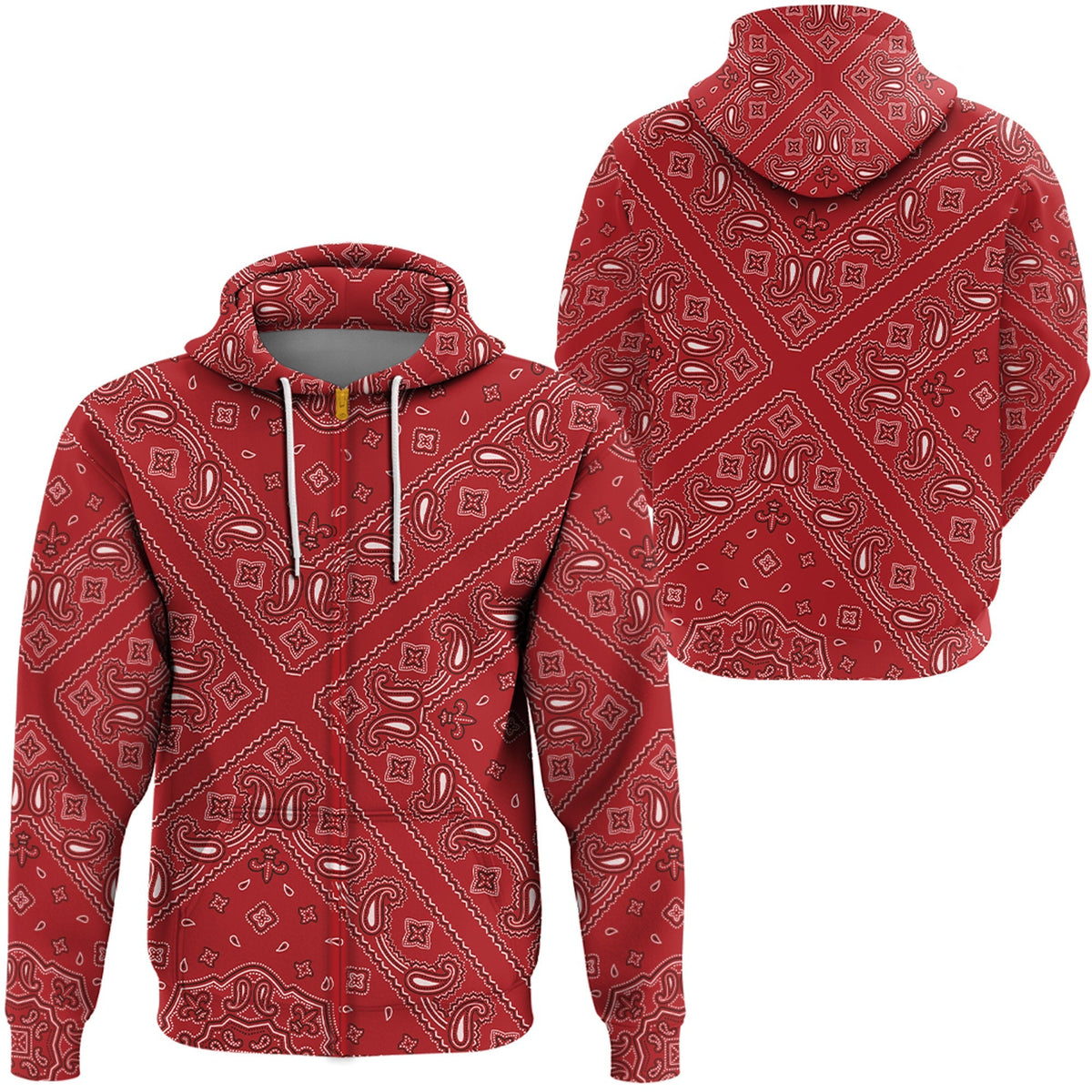 Paisley Bandana Hoodie Pattern Seamless Ver.99 RLT13 - Wonder Print Shop