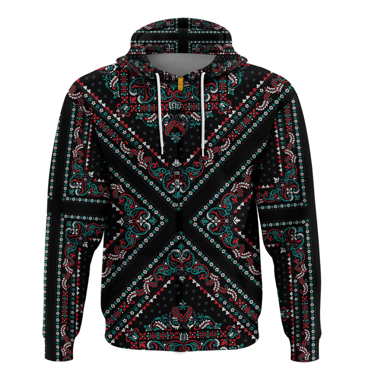 Paisley Bandana Hoodie Pattern Seamless Ver.86 RLT13 - Wonder Print Shop