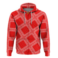 Paisley Bandana Hoodie Pattern Seamless Red RLT13 - Wonder Print Shop