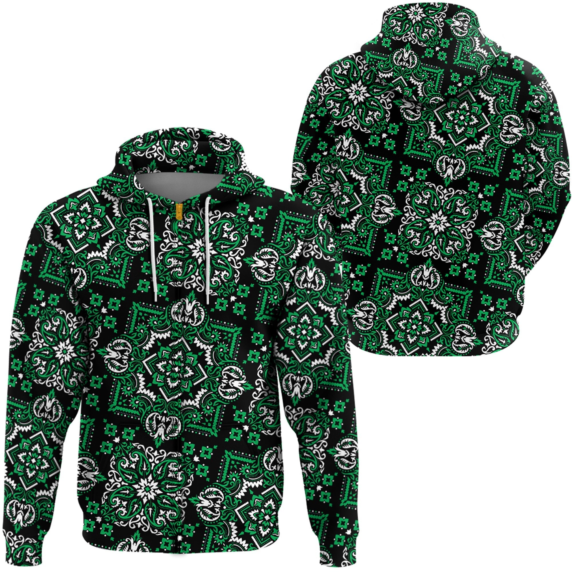 Paisley Bandana Hoodie Pattern Seamless Ver.87 RLT13 - Wonder Print Shop
