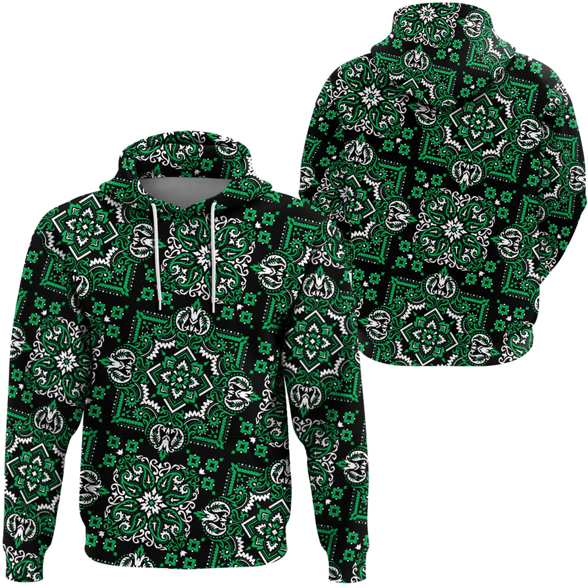 Paisley Bandana Hoodie Pattern Seamless Ver.87 RLT13 - Wonder Print Shop