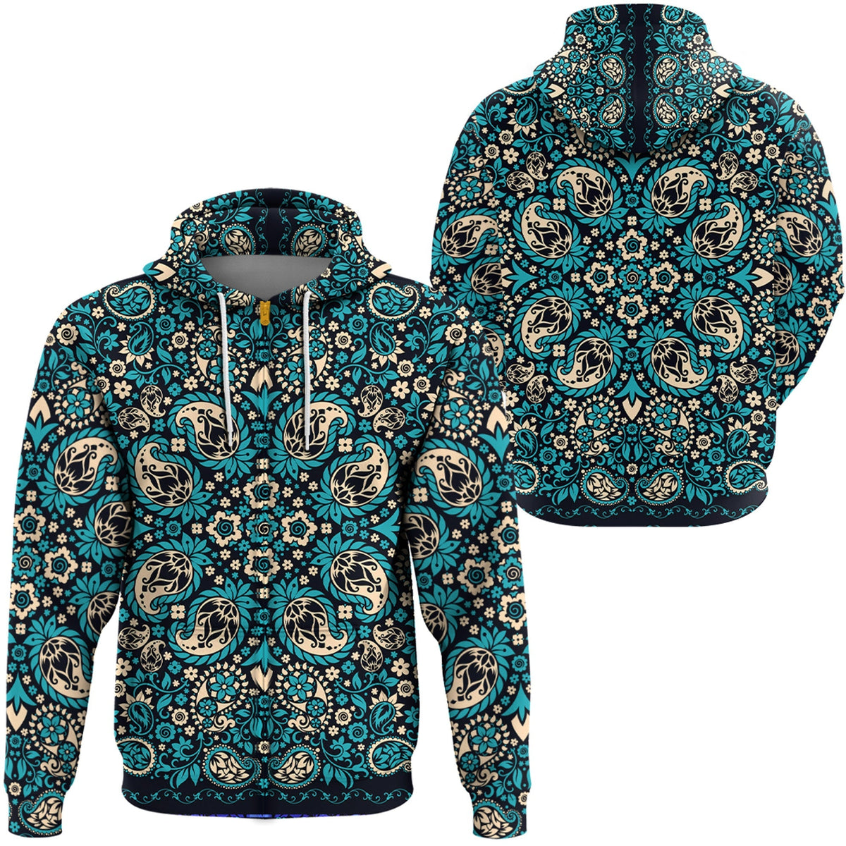 Paisley Bandana Hoodie Pattern Seamless Ver.83 RLT13 - Wonder Print Shop