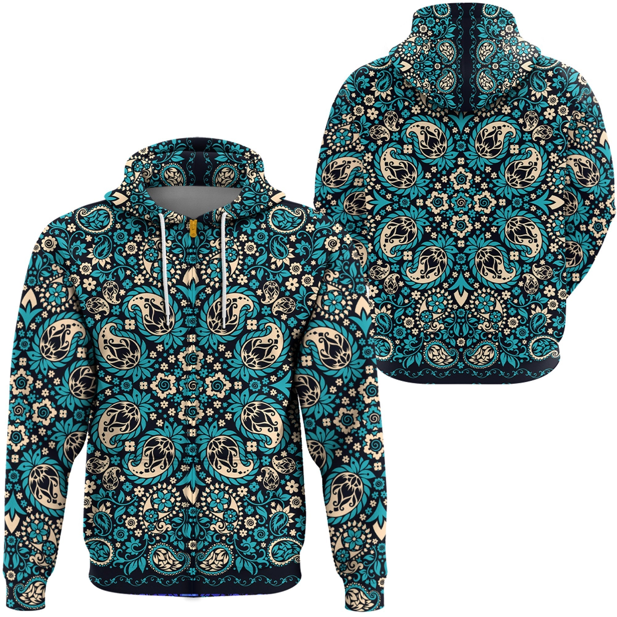 Paisley Bandana Hoodie Pattern Seamless Ver.83 RLT13 - Wonder Print Shop