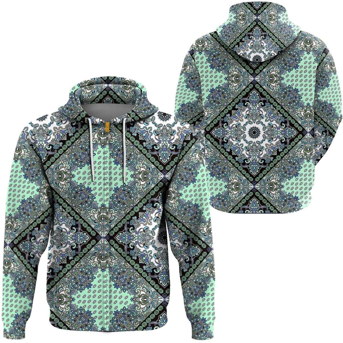 Paisley Bandana Hoodie Pattern Seamless Ver.96 RLT13 - Wonder Print Shop