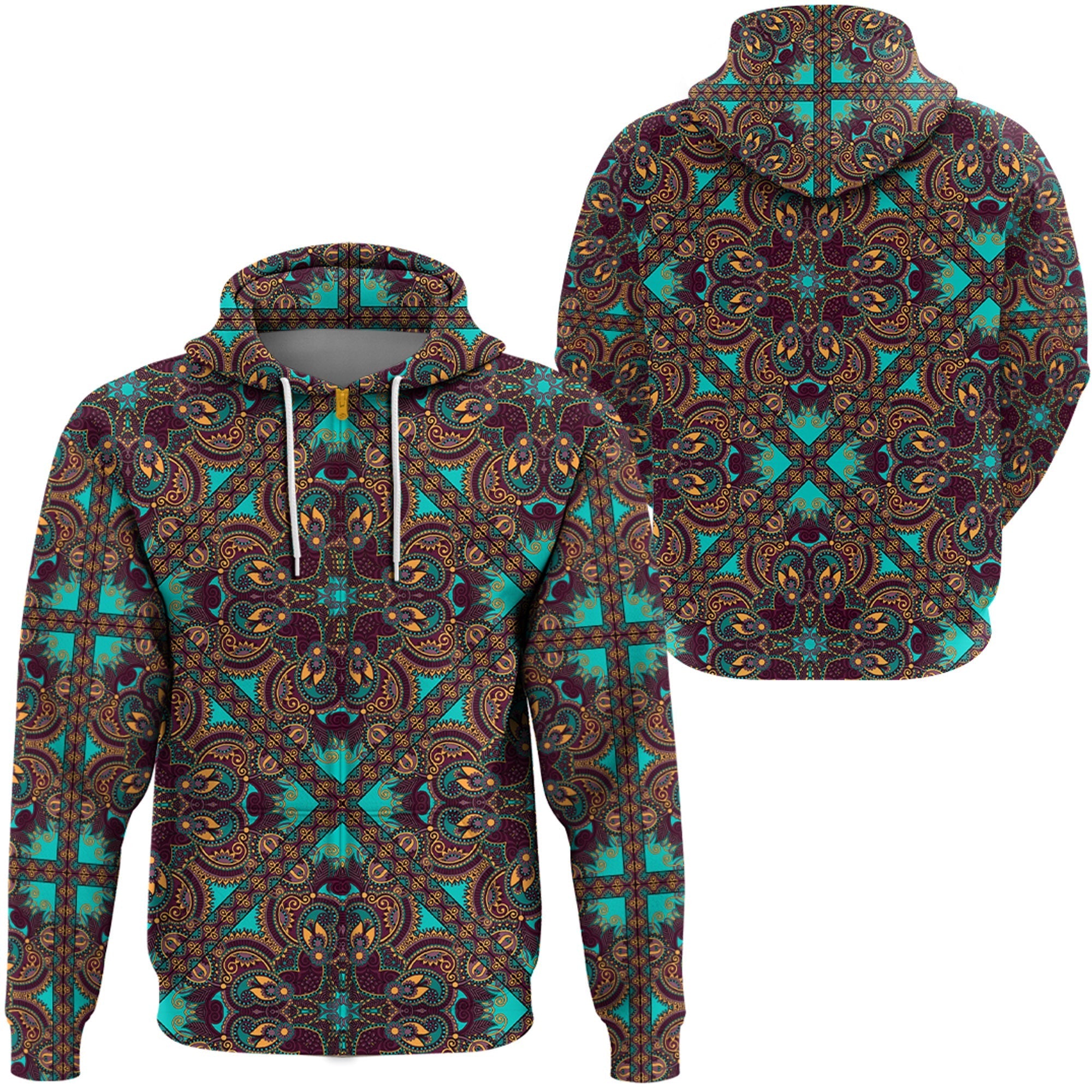 Paisley Bandana Hoodie Pattern Seamless Ver.81 RLT13 - Wonder Print Shop