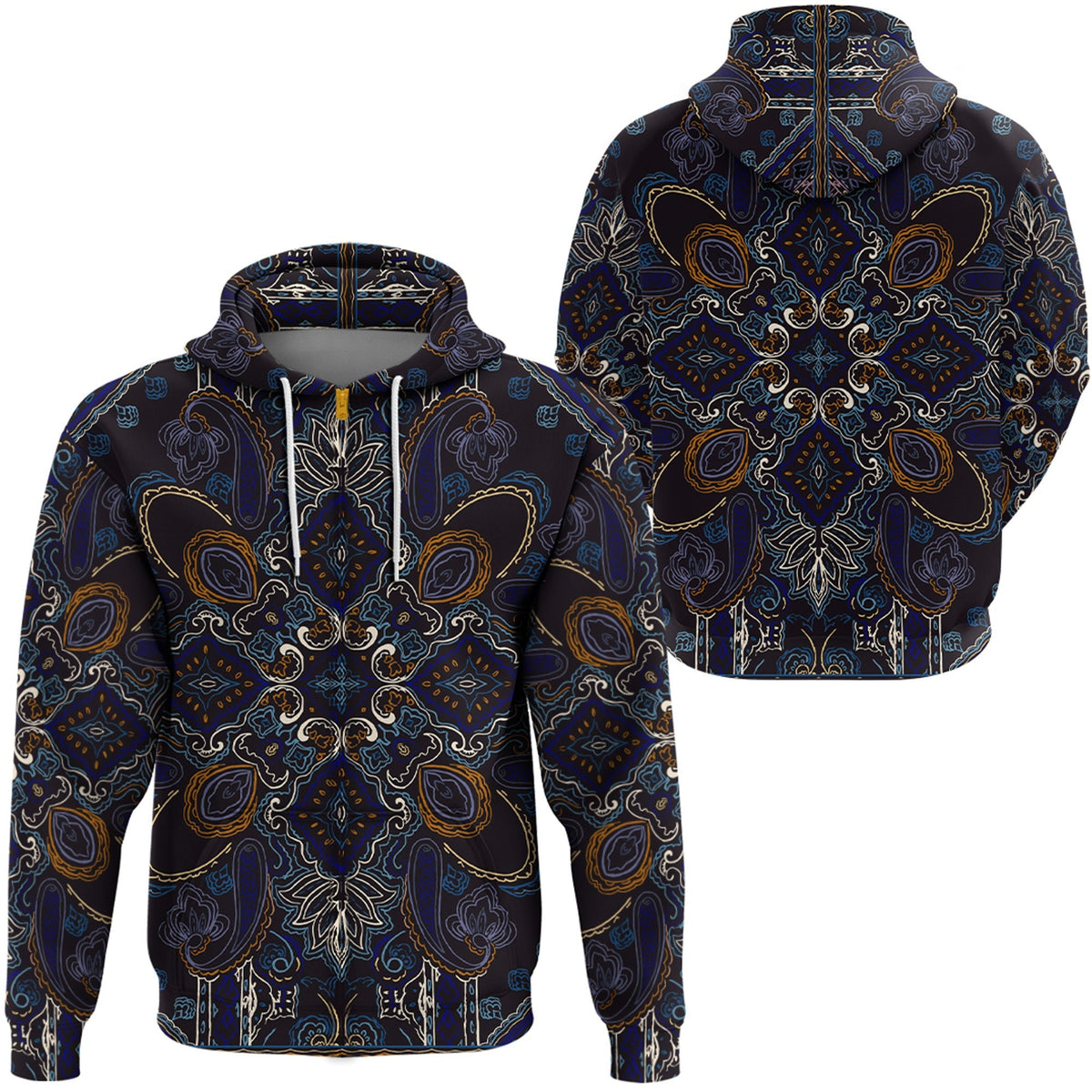 Paisley Bandana Hoodie Pattern Seamless Ver.92 RLT13 - Wonder Print Shop