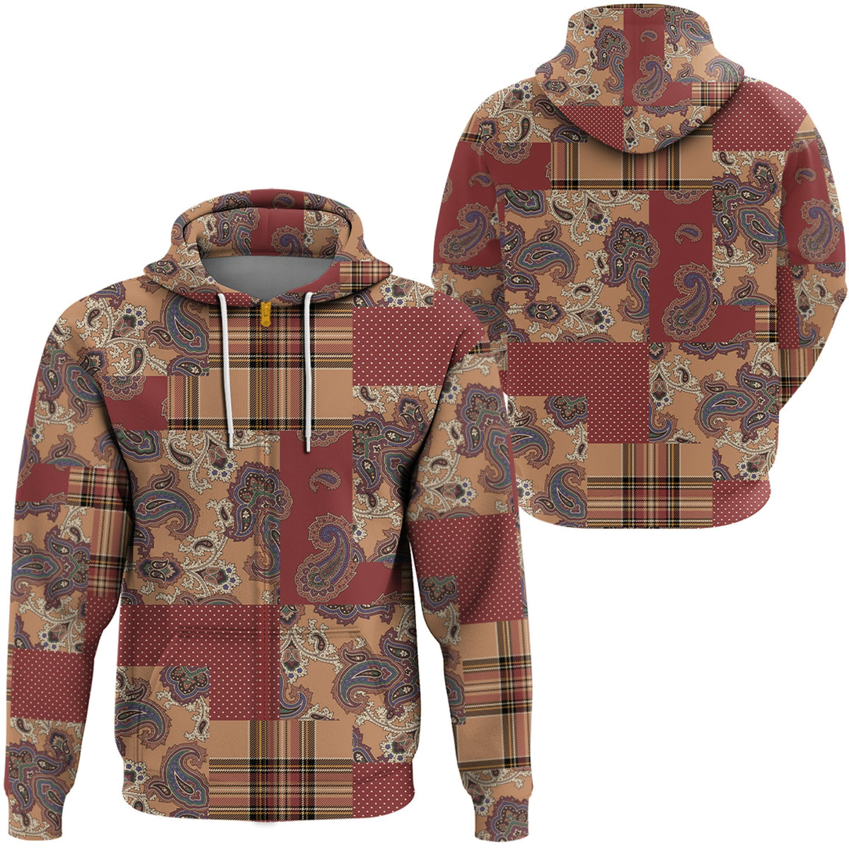 Paisley Bandana Hoodie Pattern Seamless Ver.114 RLT13 - Wonder Print Shop