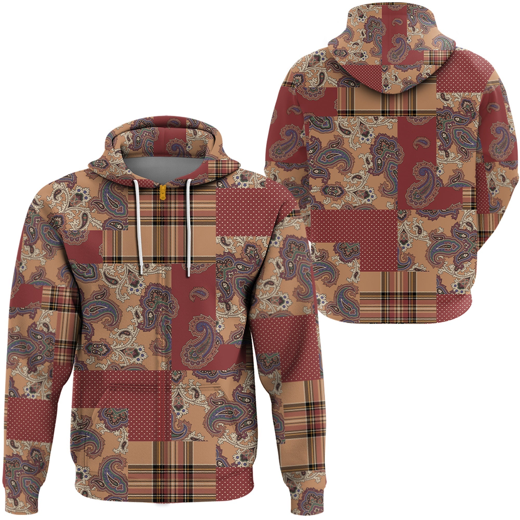 Paisley Bandana Hoodie Pattern Seamless Ver.114 RLT13 - Wonder Print Shop