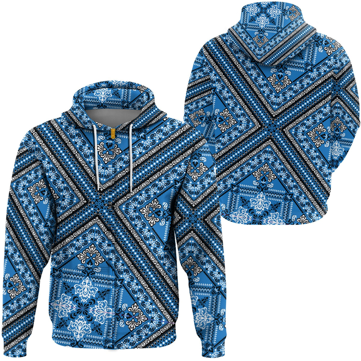 Paisley Bandana Hoodie Pattern Seamless Ver.74 RLT13 - Wonder Print Shop