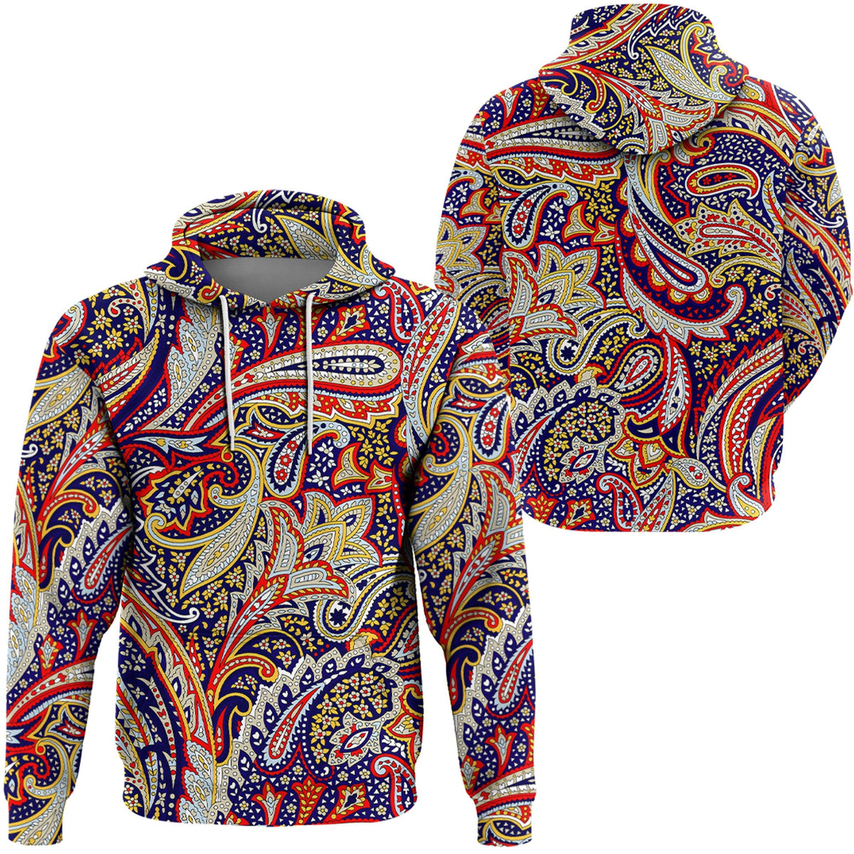Paisley Bandana Hoodie Pattern Seamless Ver.98 RLT13 - Wonder Print Shop