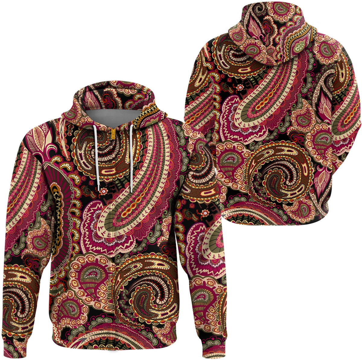 Paisley Bandana Hoodie Pattern Seamless Ver.112 RLT13 - Wonder Print Shop