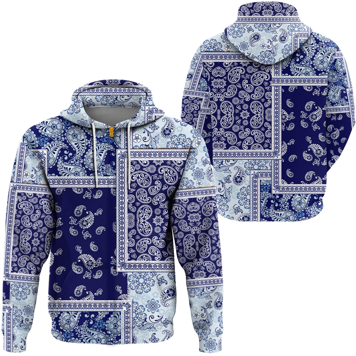 Paisley Bandana Hoodie Pattern Seamless Ver.60 RLT13 - Wonder Print Shop