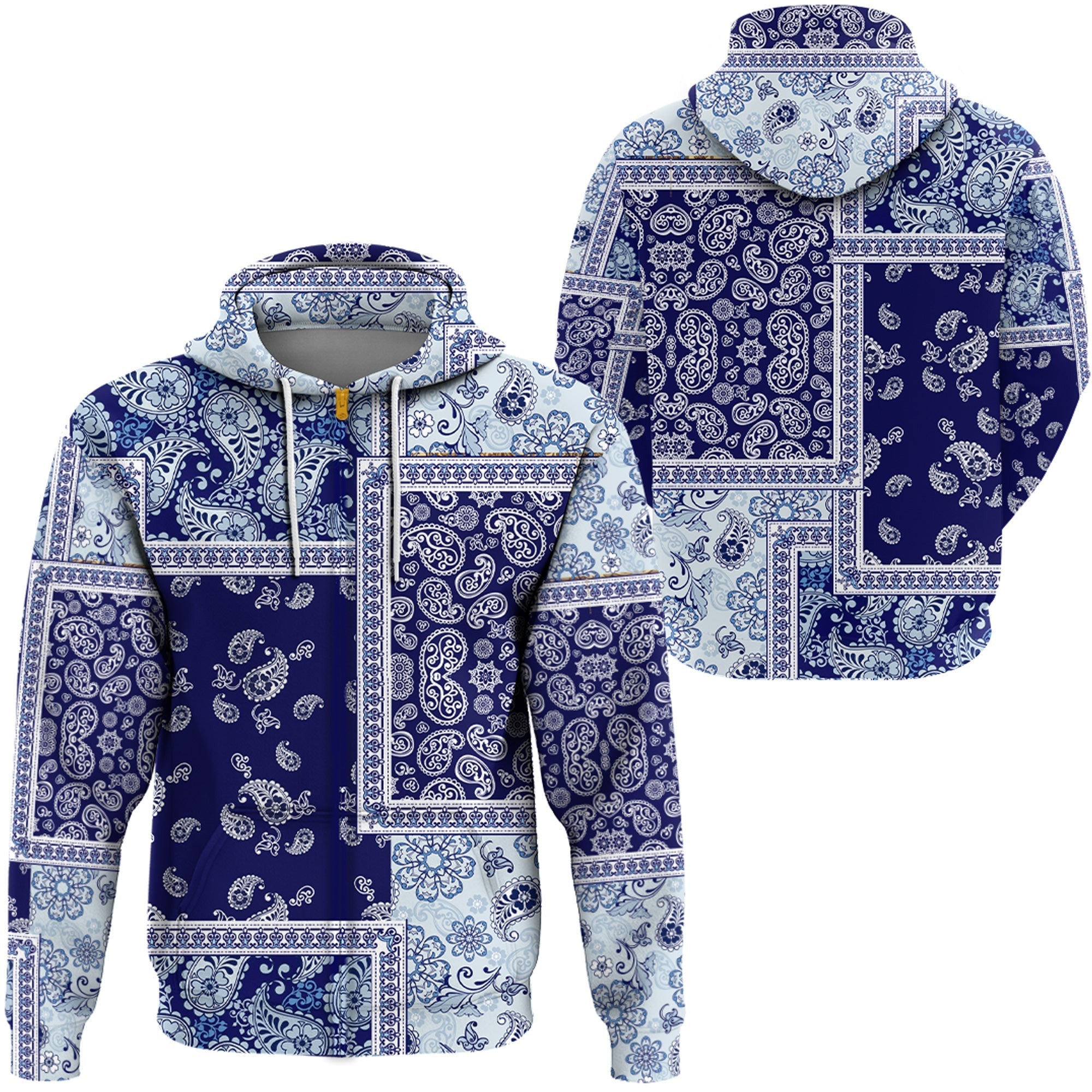 Paisley Bandana Hoodie Pattern Seamless Ver.60 RLT13 - Wonder Print Shop