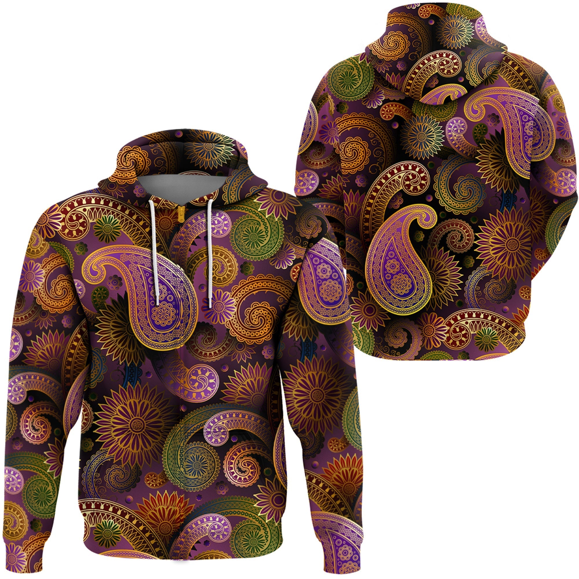 Paisley Bandana Hoodie Pattern Seamless Ver.48 RLT13 - Wonder Print Shop