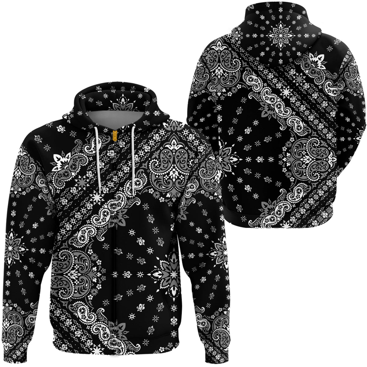 Paisley Bandana Hoodie Pattern Seamless Ver.52 RLT13 - Wonder Print Shop