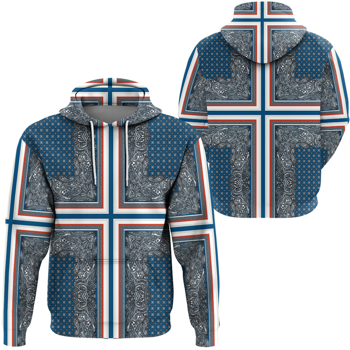 Paisley Bandana Hoodie Pattern Seamless Ver.80 RLT13 - Wonder Print Shop