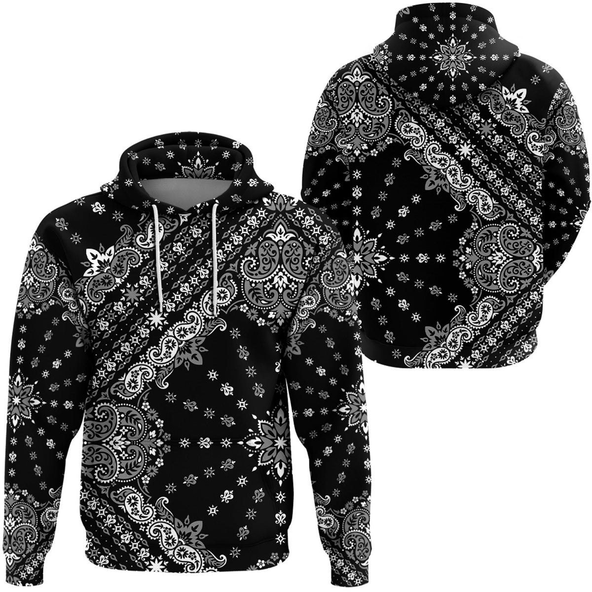 Paisley Bandana Hoodie Pattern Seamless Ver.52 RLT13 - Wonder Print Shop