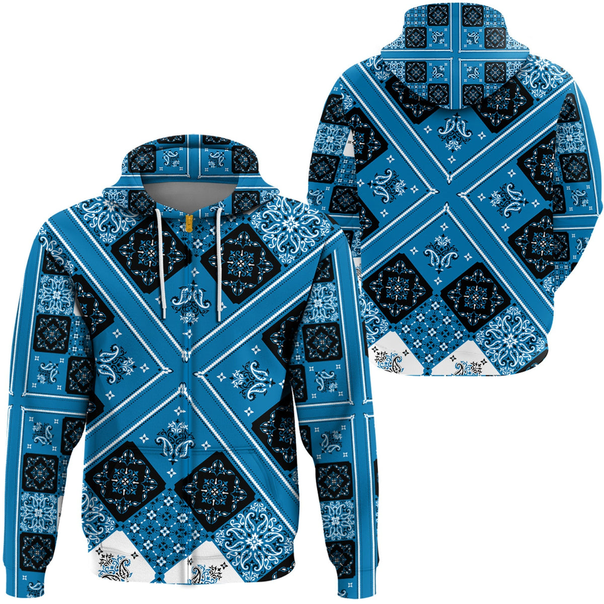 Paisley Bandana Hoodie Pattern Seamless Ver.73 RLT13 - Wonder Print Shop