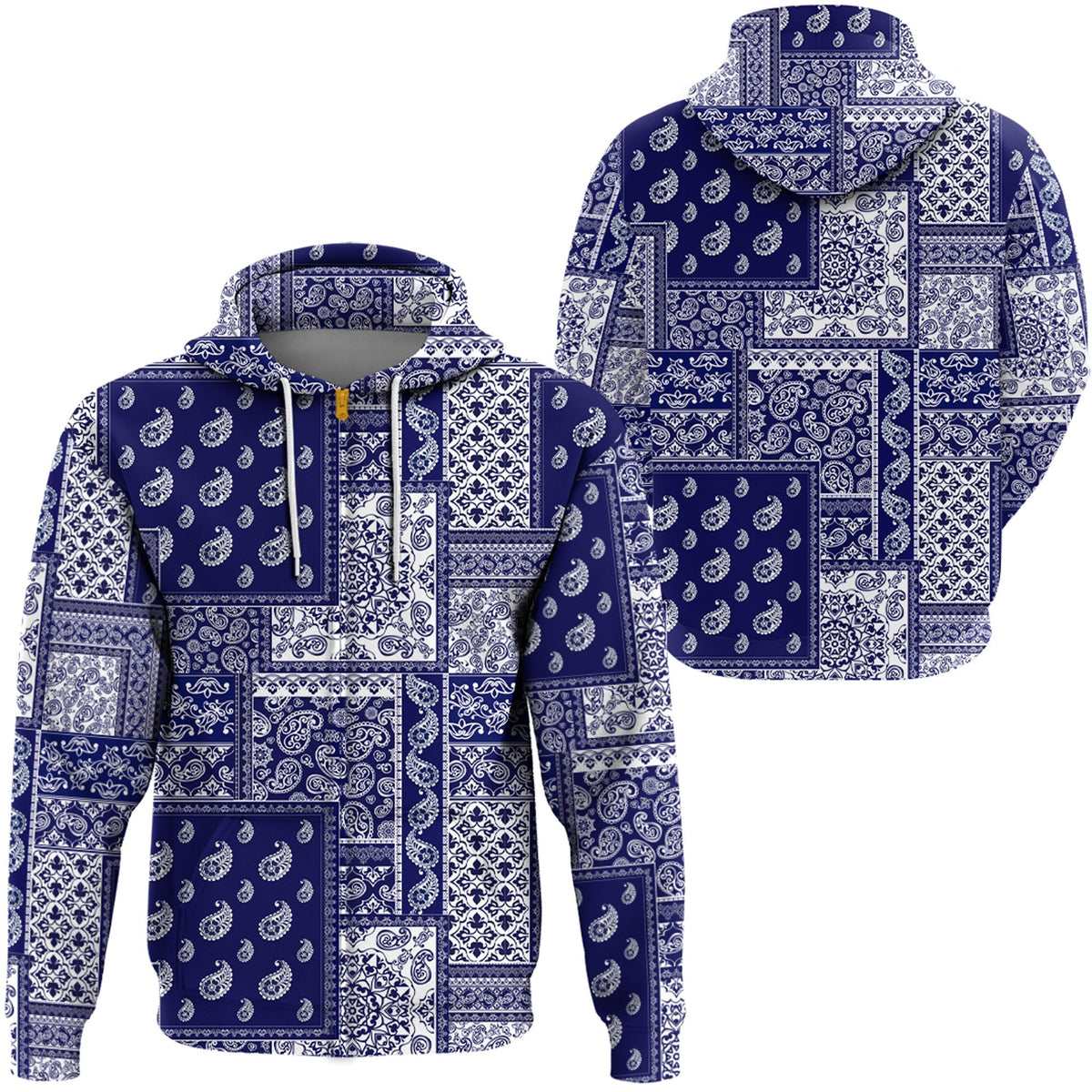 Paisley Bandana Hoodie Pattern Seamless Ver.77 RLT13 - Wonder Print Shop