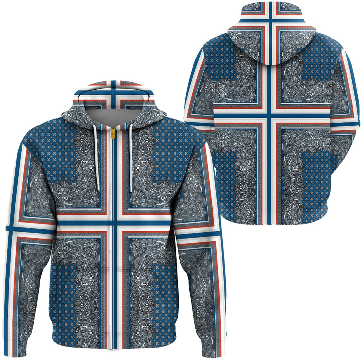 Paisley Bandana Hoodie Pattern Seamless Ver.80 RLT13 - Wonder Print Shop