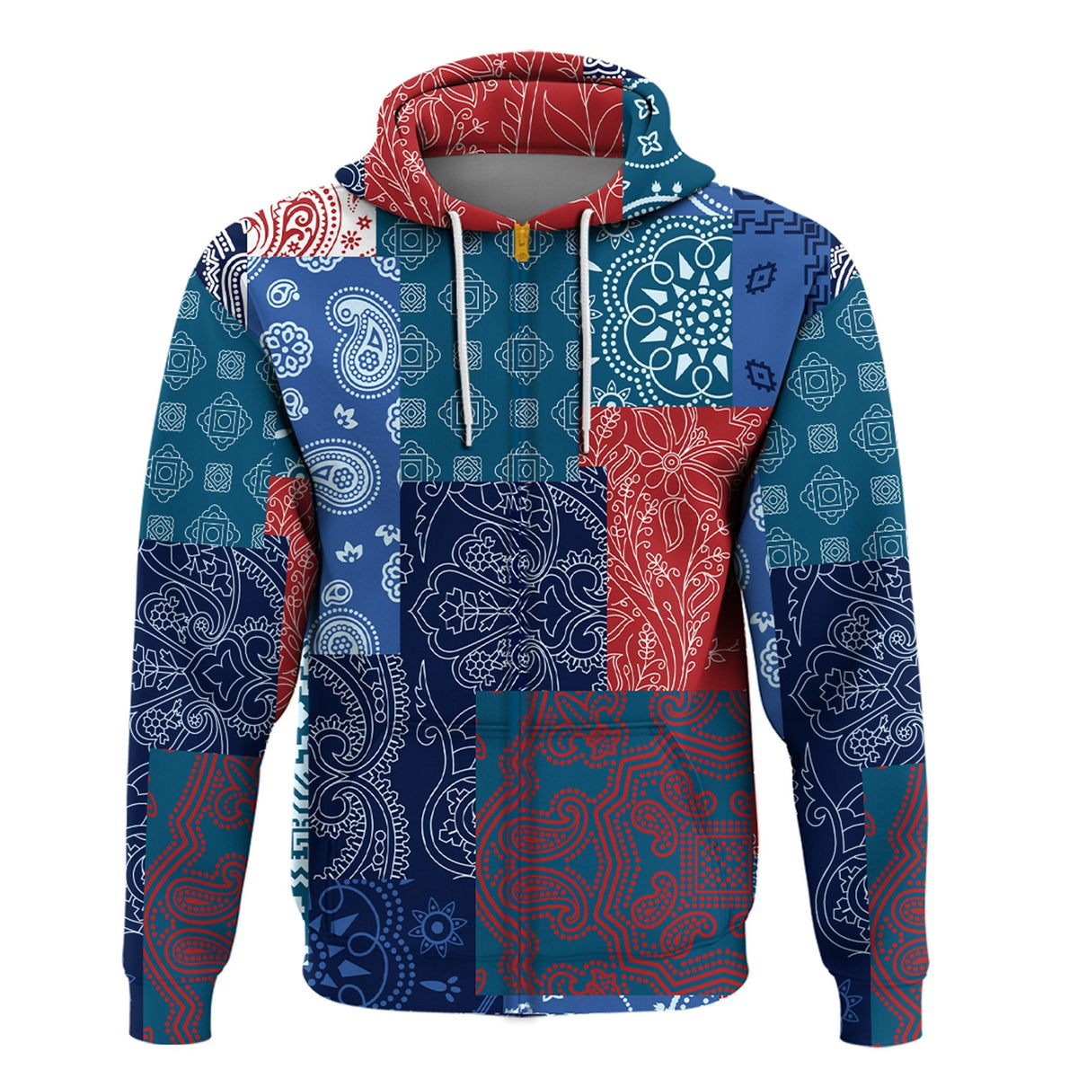 Paisley Bandana Hoodie Pattern Seamless Ver.63 RLT13 - Wonder Print Shop