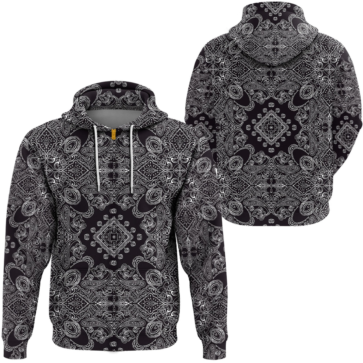 Paisley Bandana Hoodie Pattern Seamless Ver.70 RLT13 - Wonder Print Shop