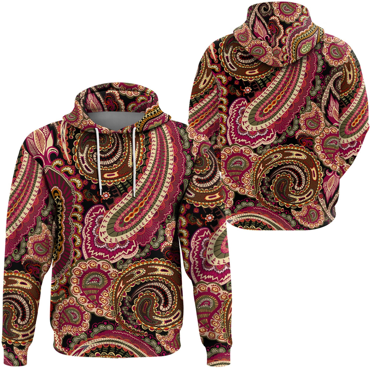 Paisley Bandana Hoodie Pattern Seamless Ver.112 RLT13 - Wonder Print Shop