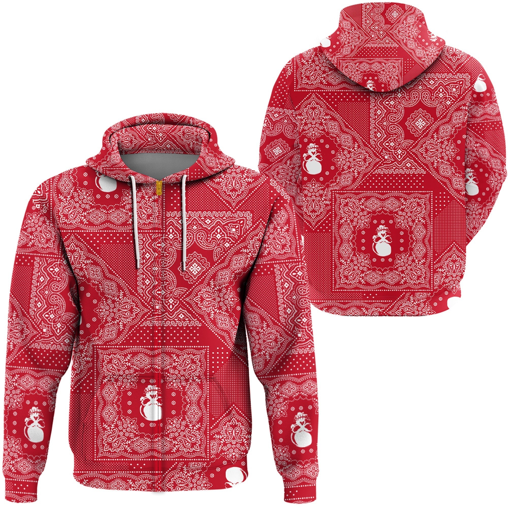 Paisley Bandana Hoodie Pattern Seamless Ver.75 RLT13 - Wonder Print Shop