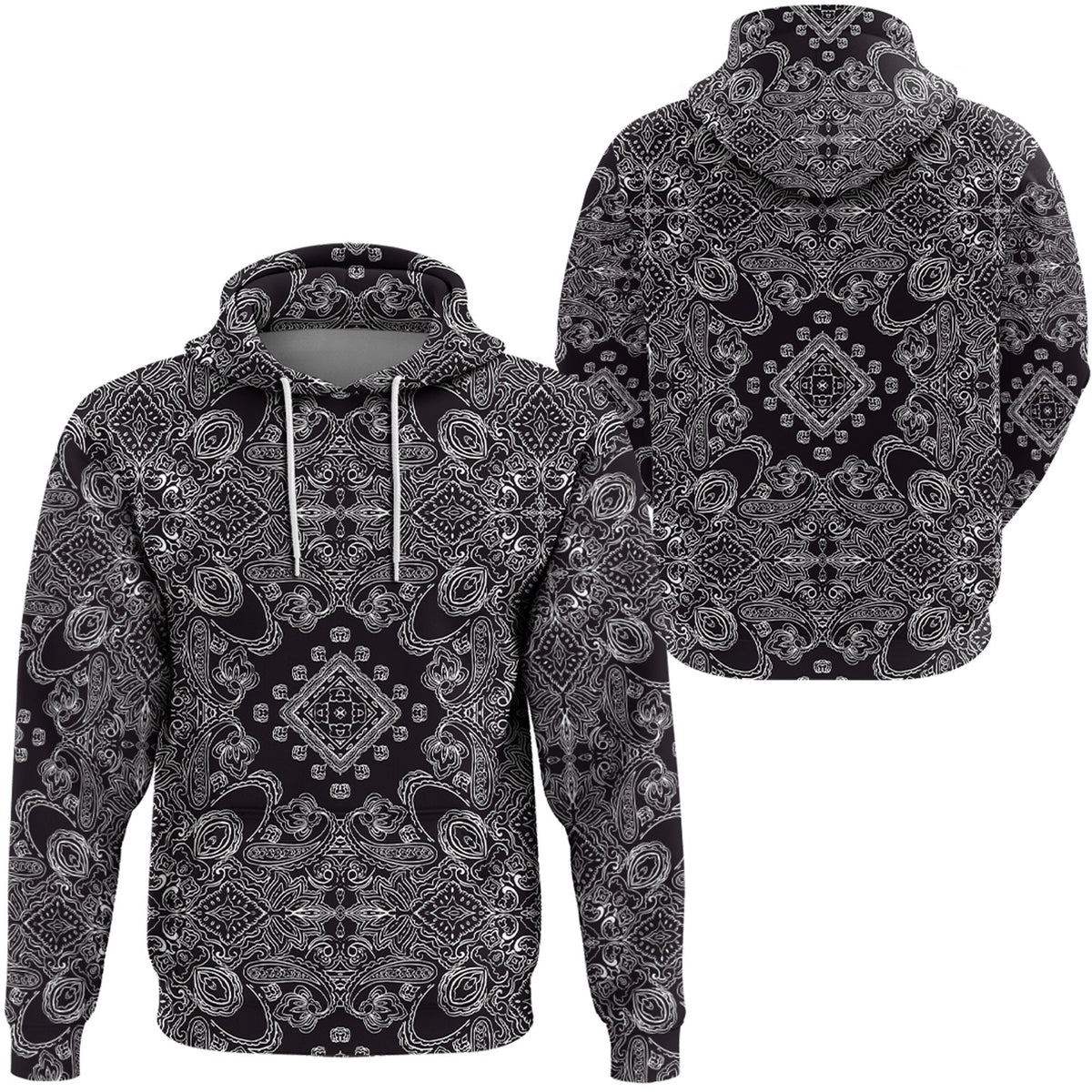 Paisley Bandana Hoodie Pattern Seamless Ver.70 RLT13 - Wonder Print Shop