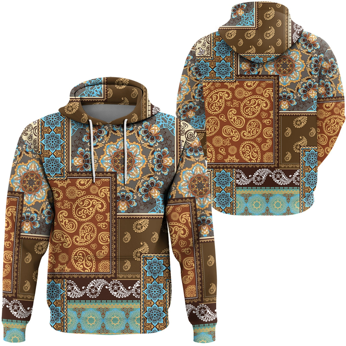 Paisley Bandana Hoodie Pattern Seamless Ver.95 RLT13 - Wonder Print Shop