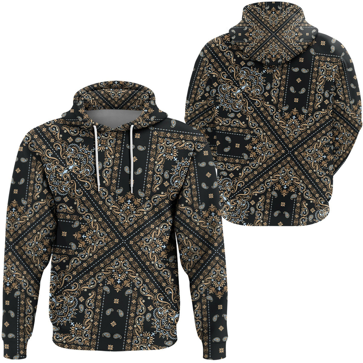 Paisley Bandana Hoodie Pattern Seamless Ver.46 RLT13 - Wonder Print Shop
