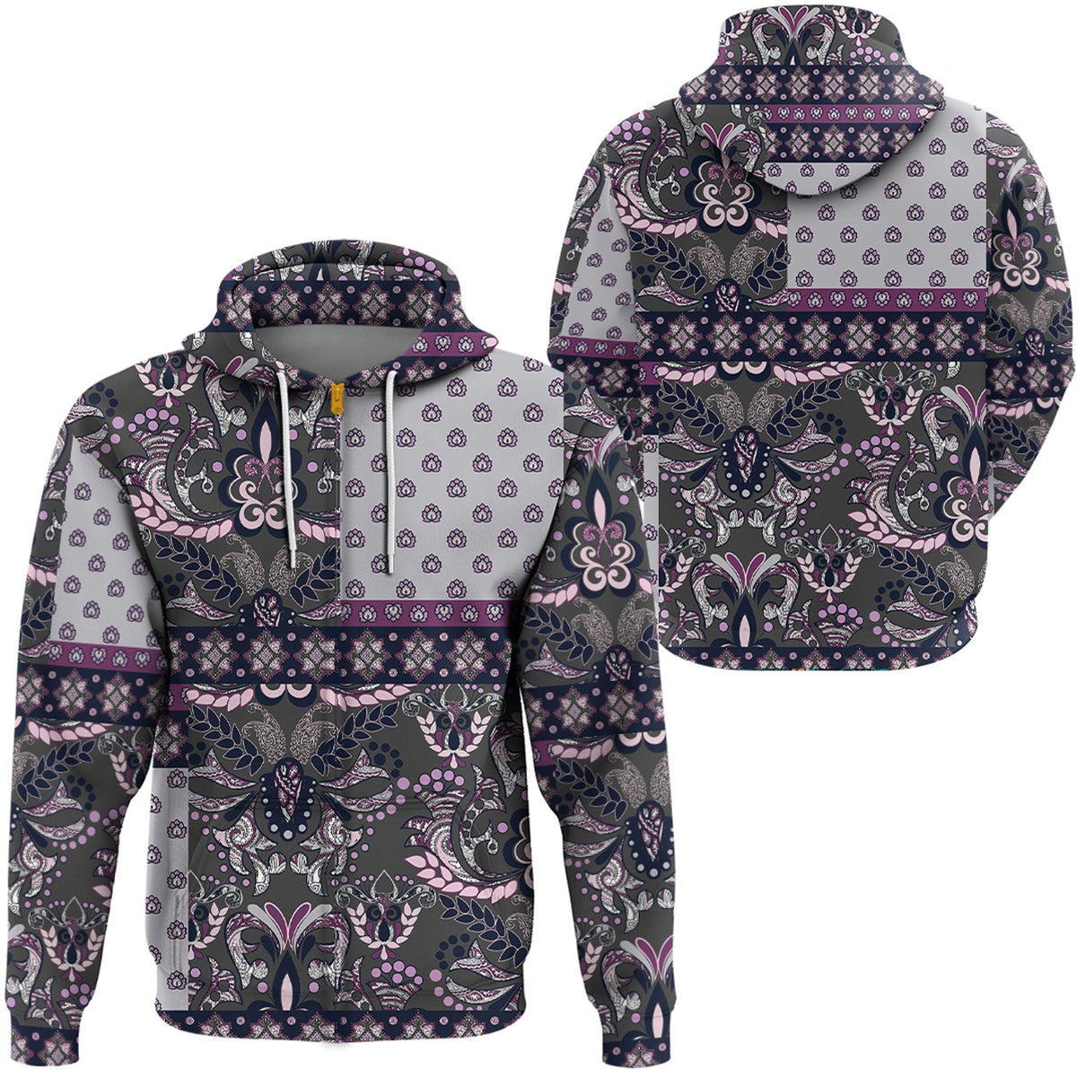 Paisley Bandana Hoodie Pattern Seamless Ver.44 RLT13 - Wonder Print Shop