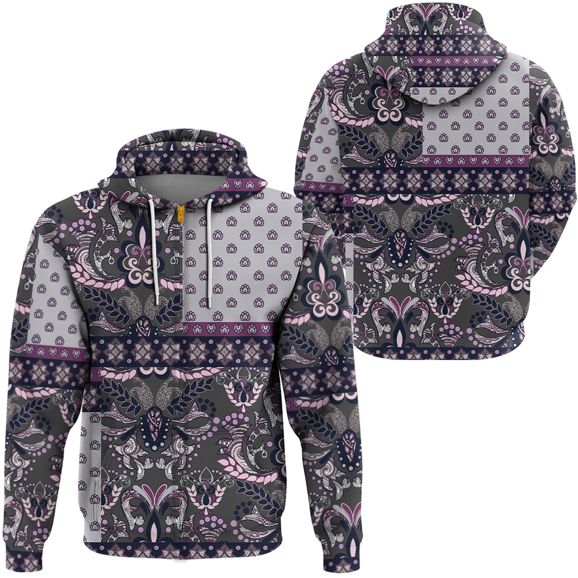 Paisley Bandana Hoodie Pattern Seamless Ver.44 RLT13 - Wonder Print Shop