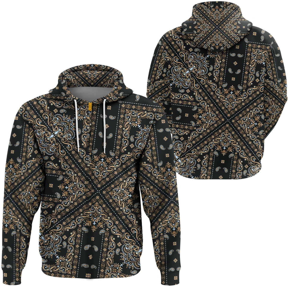 Paisley Bandana Hoodie Pattern Seamless Ver.46 RLT13 - Wonder Print Shop