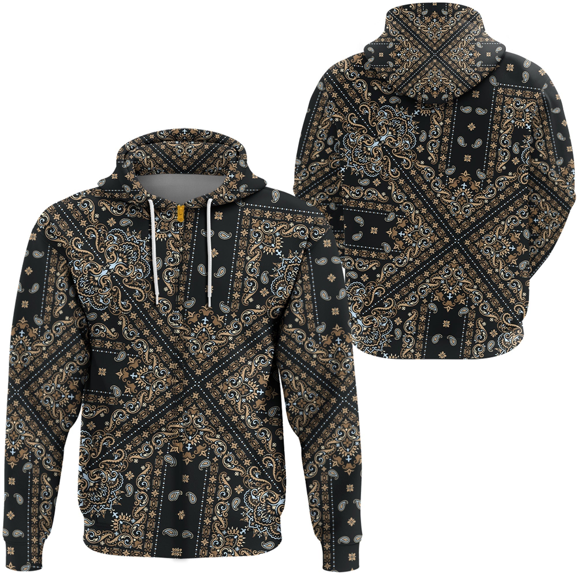 Paisley Bandana Hoodie Pattern Seamless Ver.46 RLT13 - Wonder Print Shop