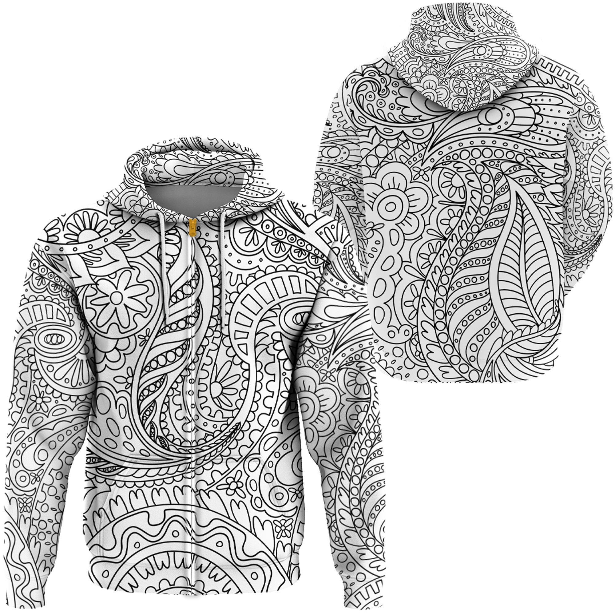 Paisley Bandana Hoodie Pattern Seamless Ver.38 RLT13 - Wonder Print Shop