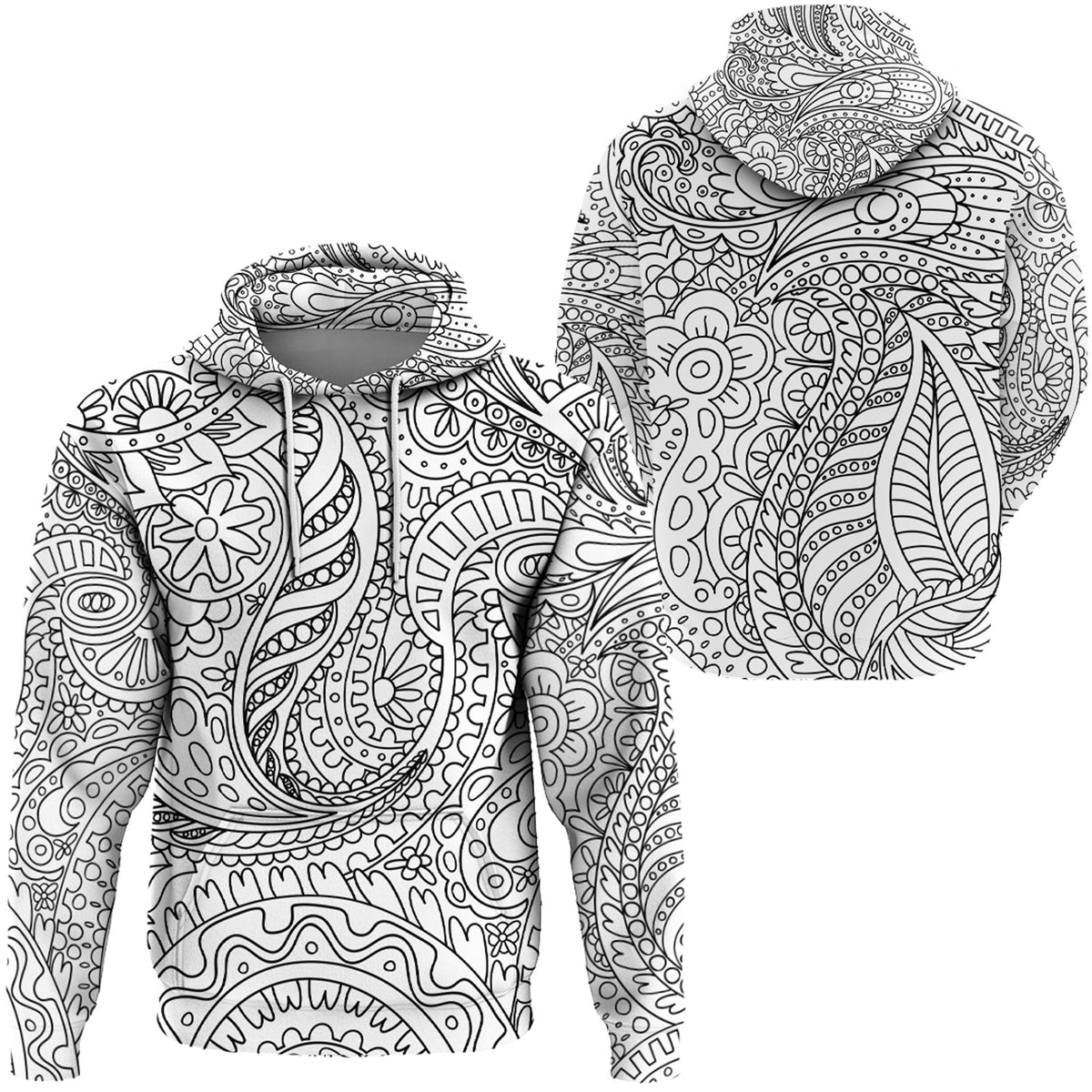 Paisley Bandana Hoodie Pattern Seamless Ver.38 RLT13 - Wonder Print Shop