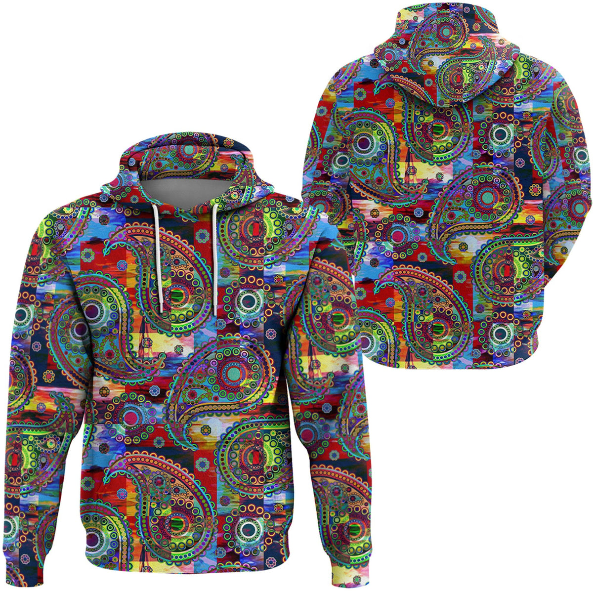 Paisley Bandana Hoodie Pattern Seamless Ver.31 RLT13 - Wonder Print Shop