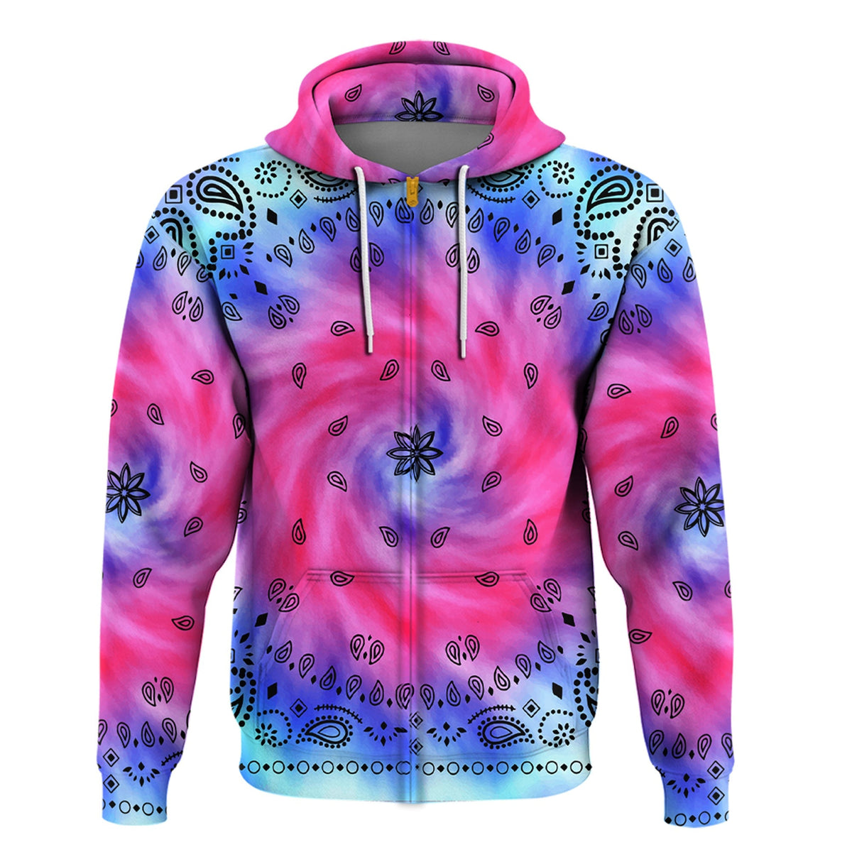Paisley Bandana Hoodie Pattern Seamless Ver.45 RLT13 - Wonder Print Shop