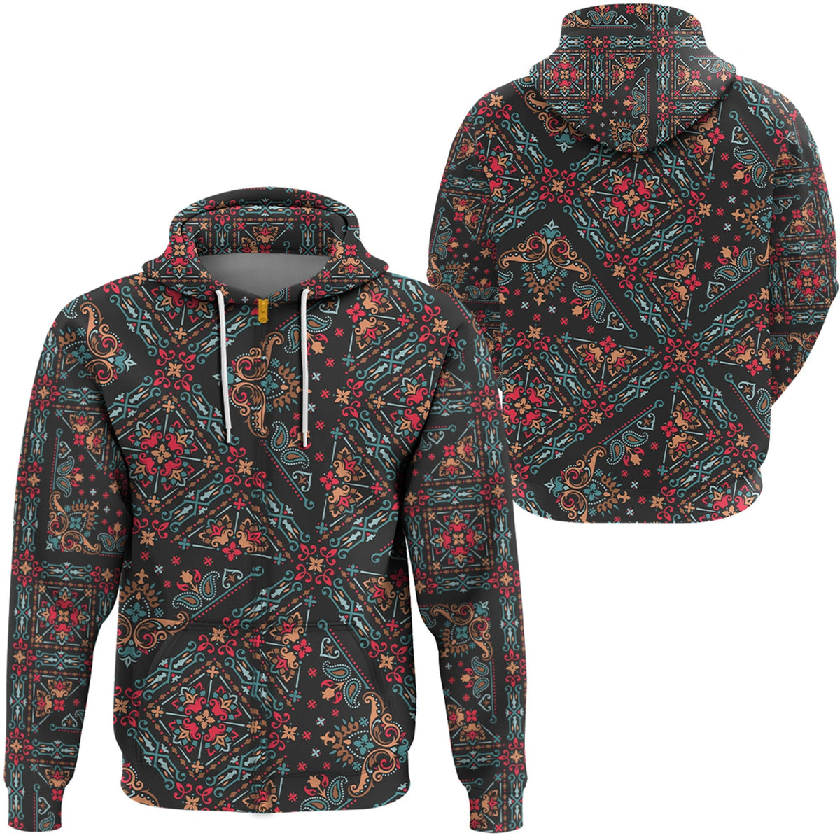Paisley Bandana Hoodie Pattern Seamless Ver.21 RLT13 - Wonder Print Shop