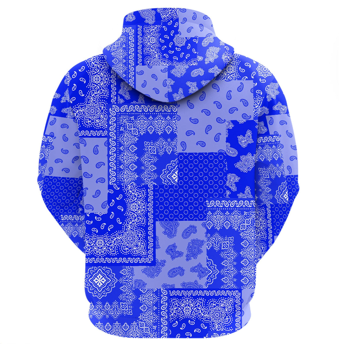 Paisley Bandana Pattern Seamless Blue Hoodie RLT13 - Wonder Print Shop