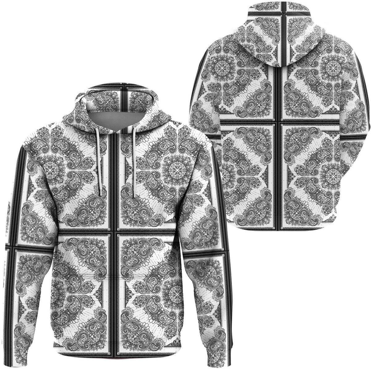 Paisley Bandana Hoodie Pattern Seamless Ver.37 RLT13 - Wonder Print Shop