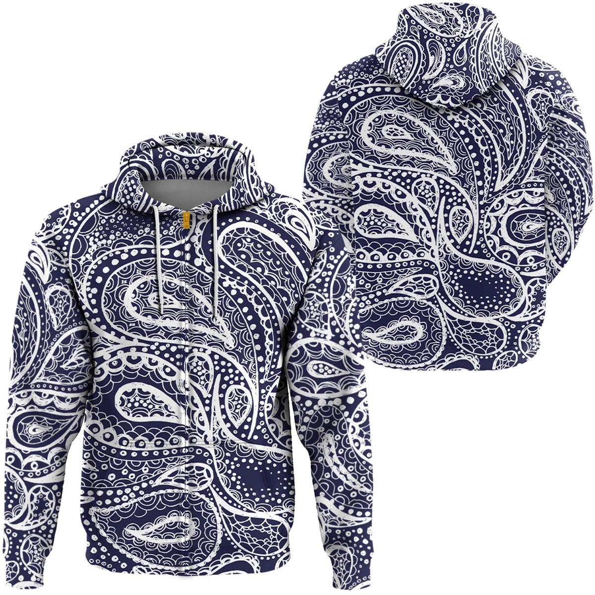 Paisley Bandana Hoodie Pattern Seamless Ver.40 RLT13 - Wonder Print Shop