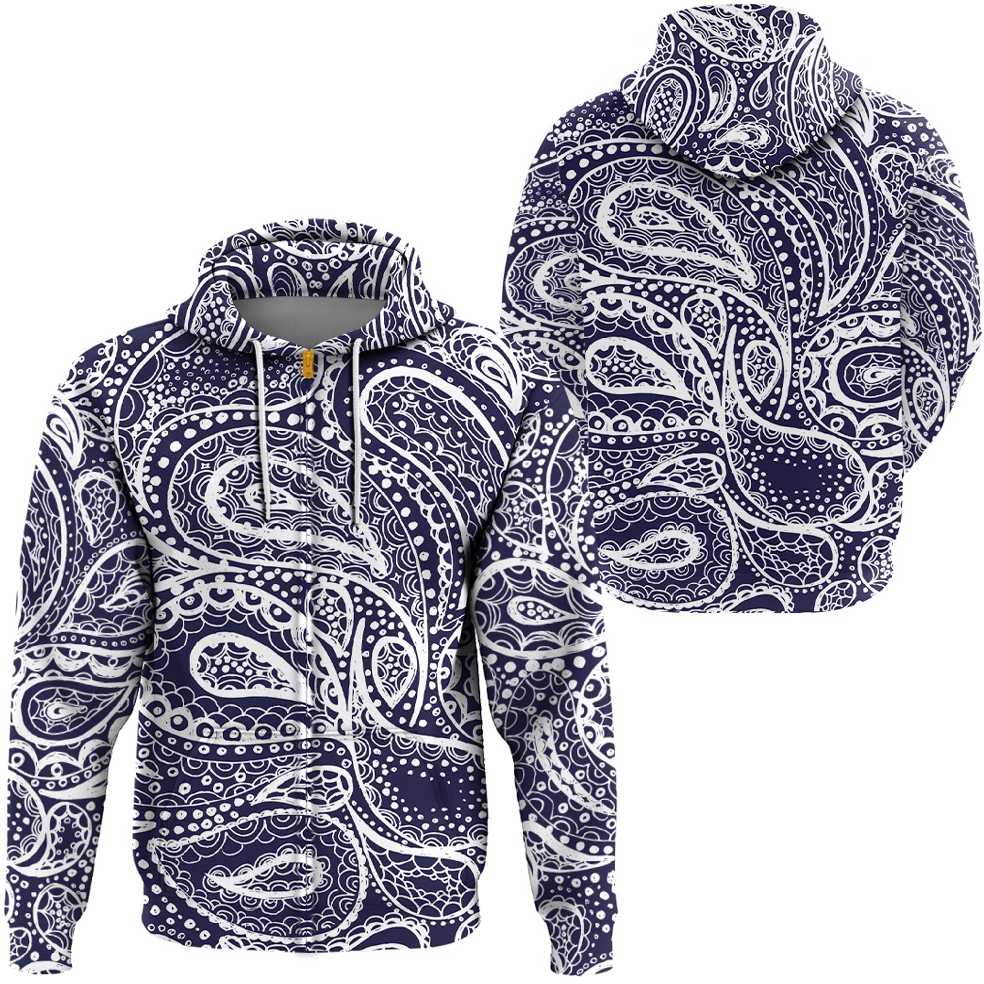 Paisley Bandana Hoodie Pattern Seamless Ver.40 RLT13 - Wonder Print Shop