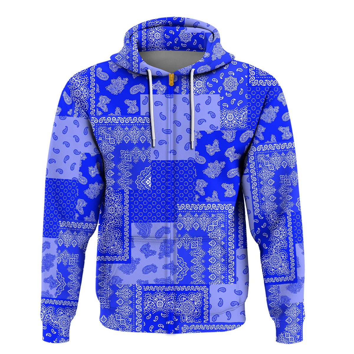 Paisley Bandana Pattern Seamless Blue Hoodie RLT13 - Wonder Print Shop