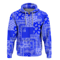 Paisley Bandana Pattern Seamless Blue Hoodie RLT13 - Wonder Print Shop