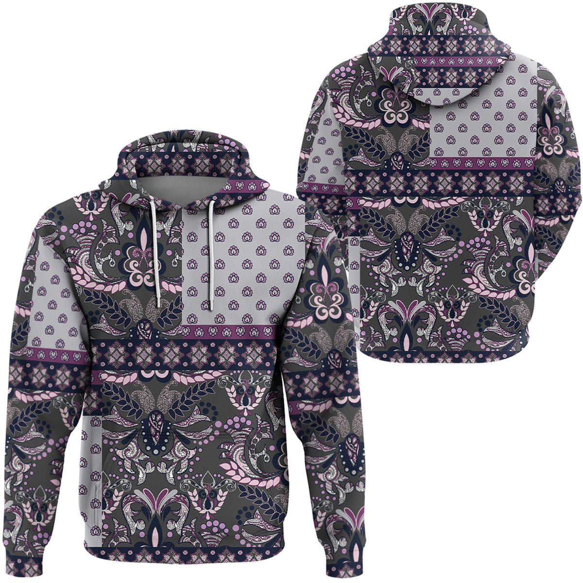 Paisley Bandana Hoodie Pattern Seamless Ver.44 RLT13 - Wonder Print Shop