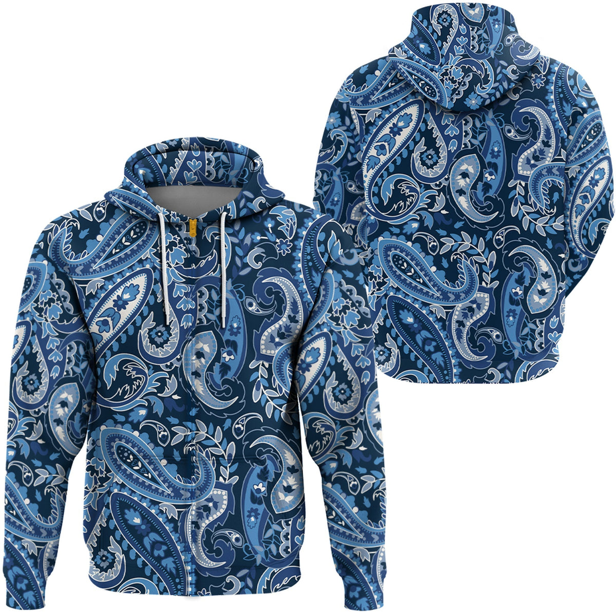 Paisley Bandana Hoodie Pattern Seamless Ver.42 RLT13 - Wonder Print Shop